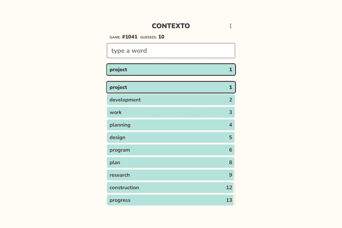 Contexto Answer Today & Hint for November 05, 2025 1144